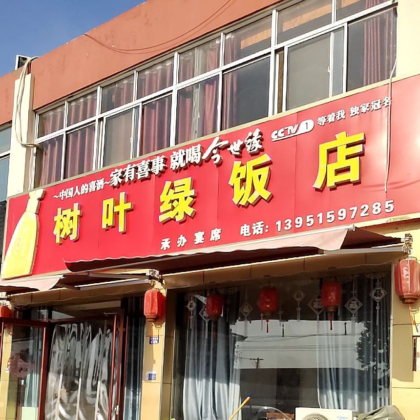 树叶绿饭点
