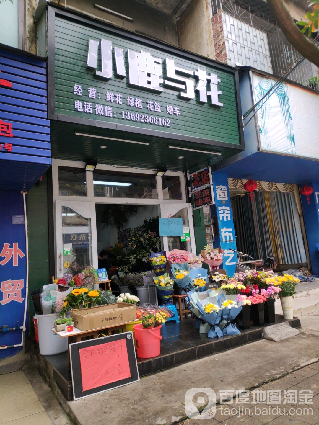 小鹿与花花店